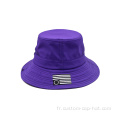 Cuch de chapeau de seau violet Custom